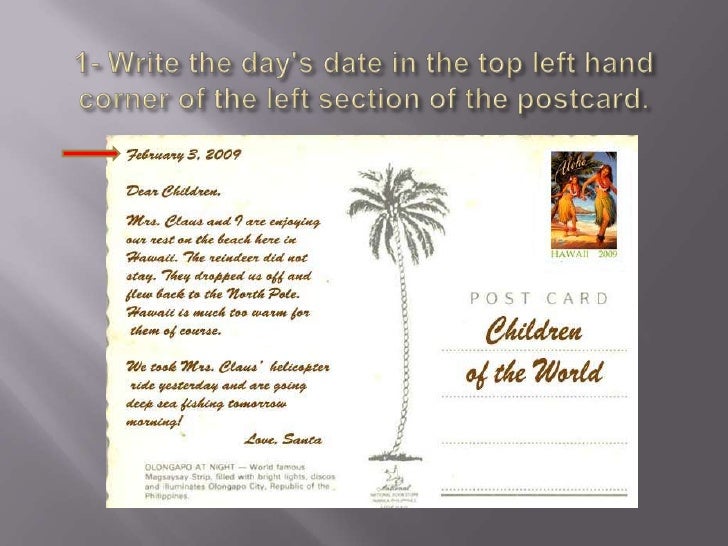 How To Write A Vacation Postcard
