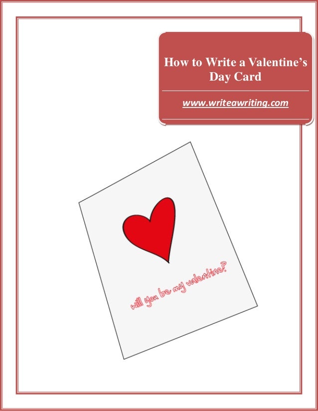 How to write a valentine’s day card