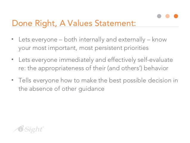 How to write a values statement that encourages ethical behavior