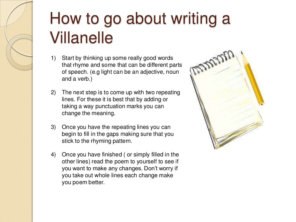 How to write a villanelle