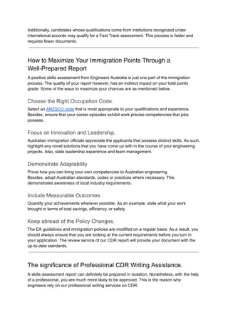 How to Write a Winning CDR for Australian Immigration and Avoid ...