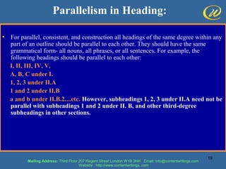 Parallel Heading Format How To Write Effective Business Reports - Business Report Writing ...