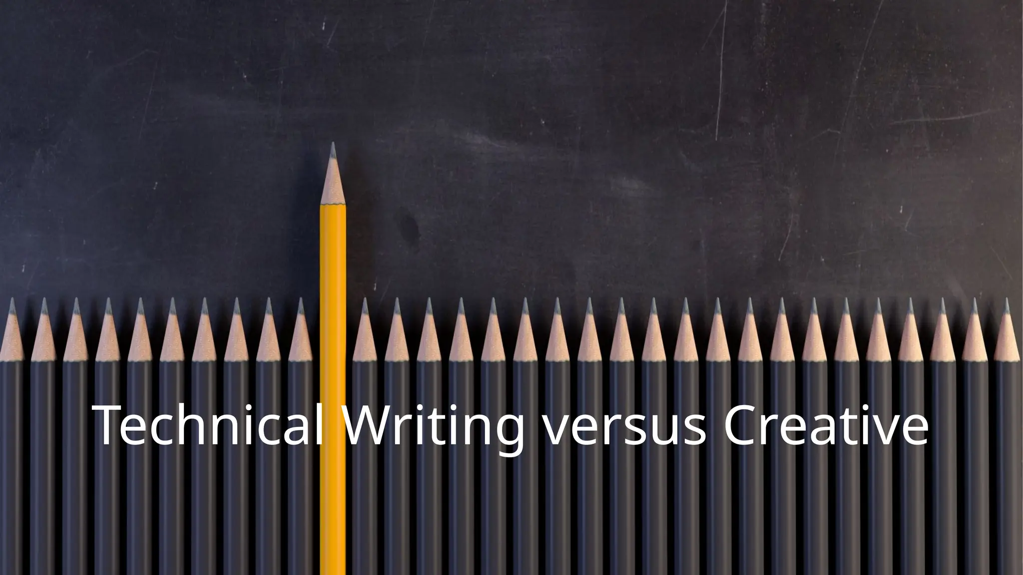 Technical Writing versus Creative
 