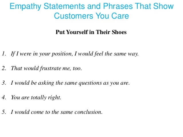 how to write customer service emails empathy statements call center
