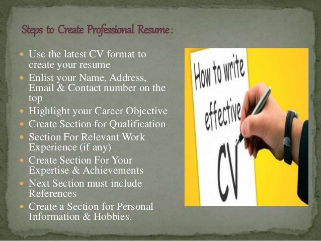 cv writing online