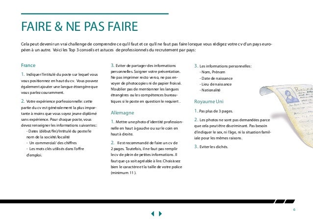 how to write cv white paper french