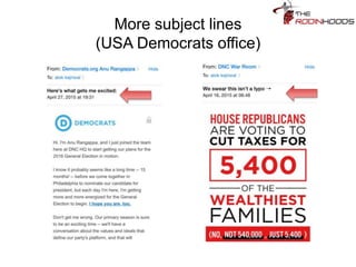 More subject lines
(USA Democrats office)
 