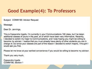 Good Example(4): To Professors