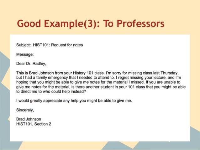 how to write an email to professor