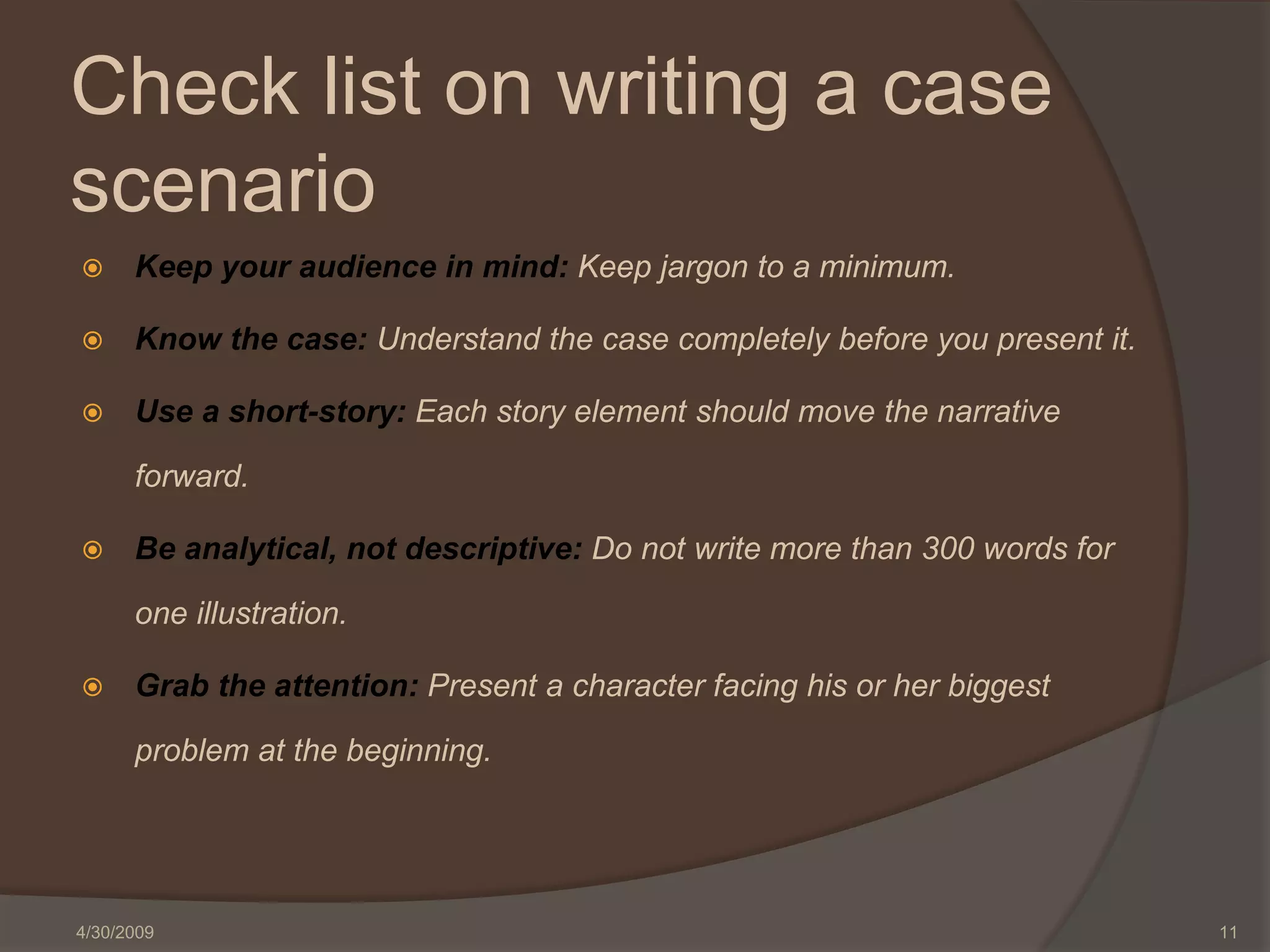 How To Write Effective Case Scenarios