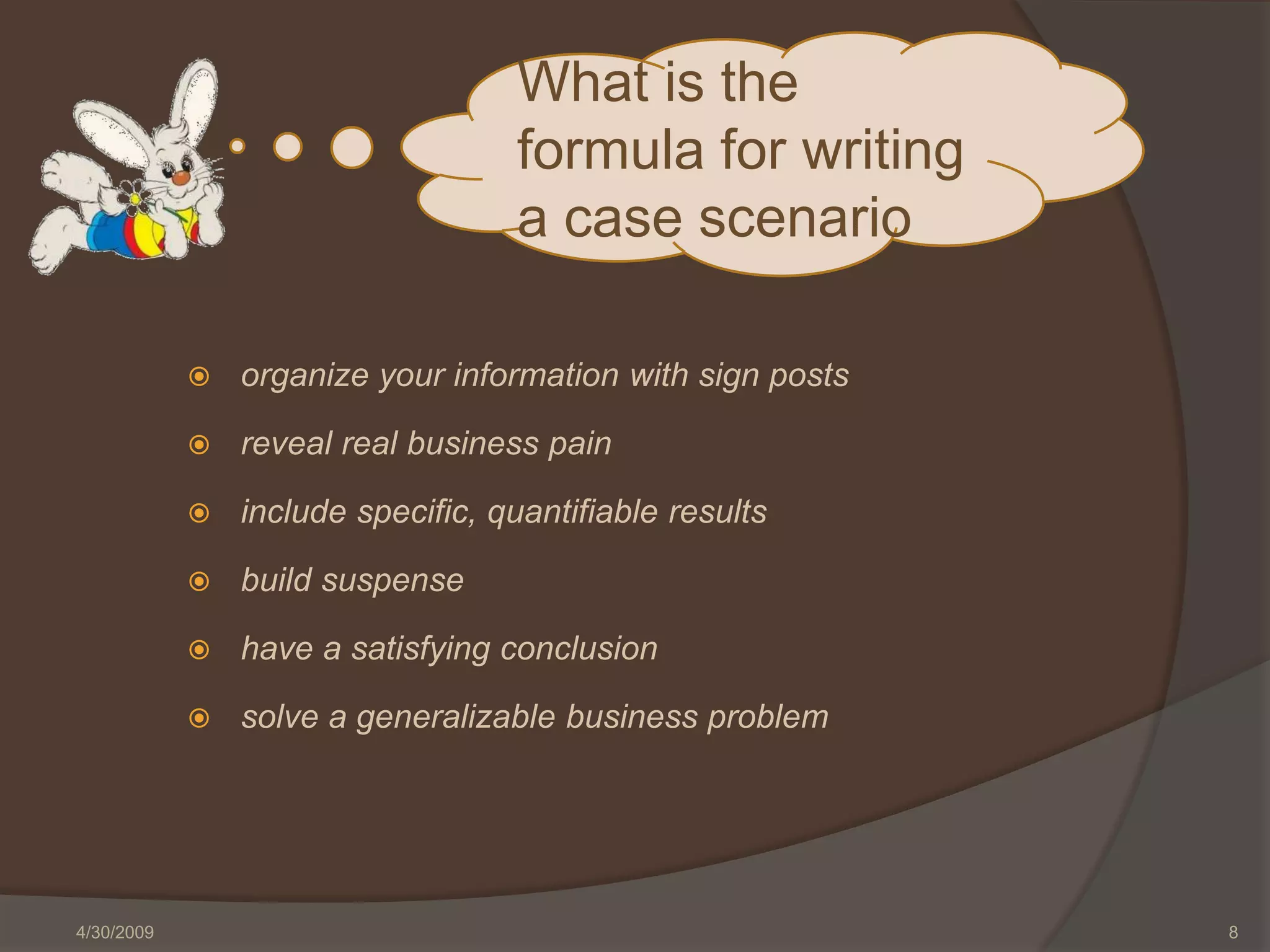 How To Write Effective Case Scenarios