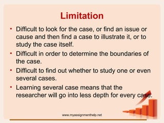 what is a major limitation of case study method of research
