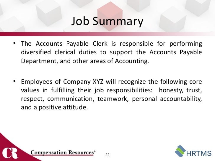 how to write a job description for a resumes