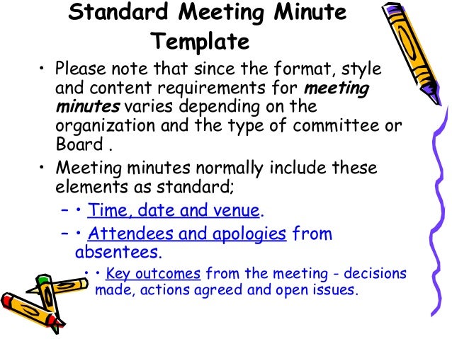 How to write a minutes of a meeting