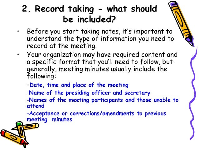 how to write effective meeting minutes