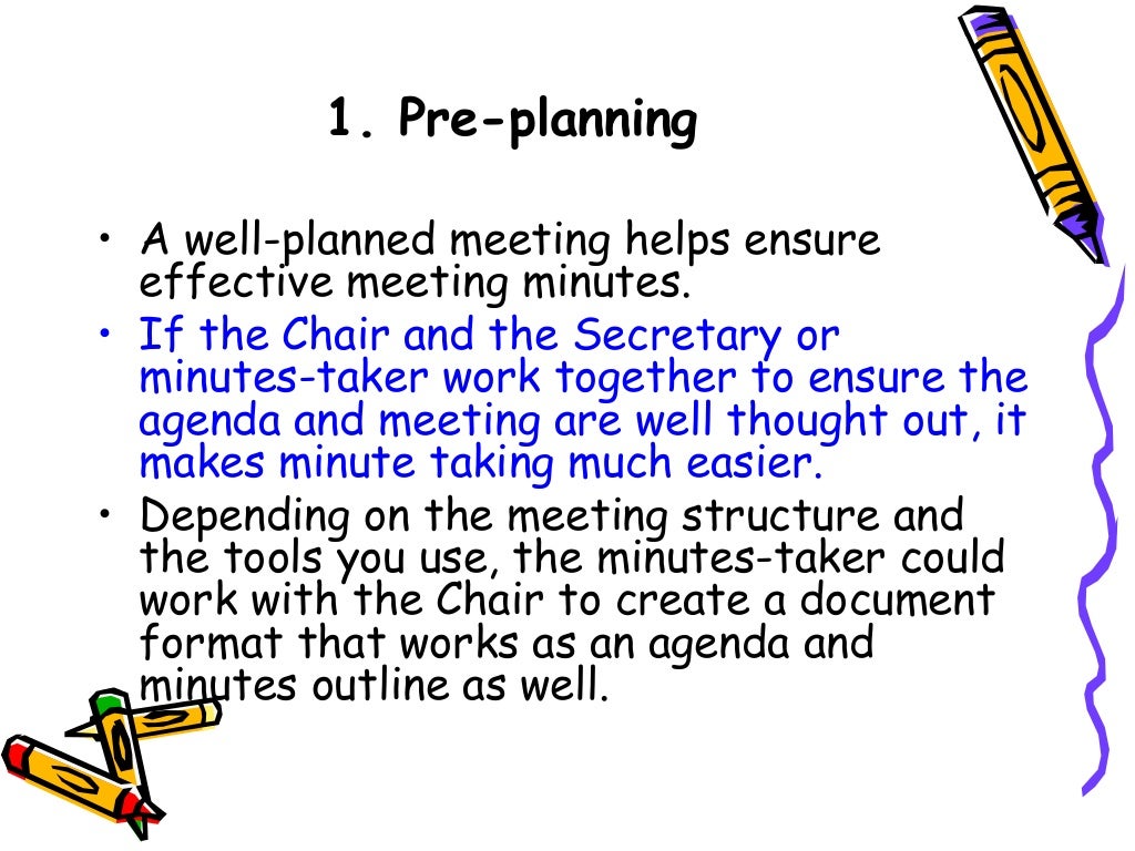 How to write effective meeting minutes