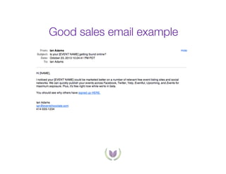 Good sales email example

 