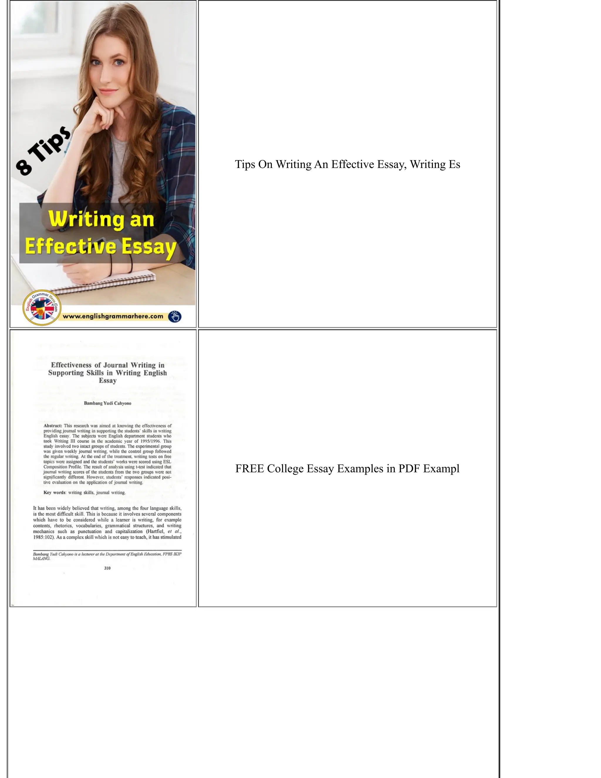Tips On Writing An Effective Essay, Writing Es
FREE College Essay Examples in PDF Exampl
 