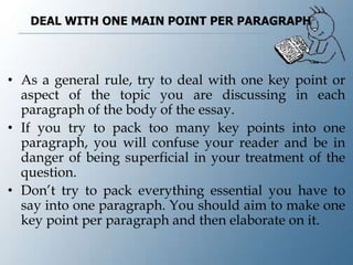 Developing essay's body paragraphs | PPT