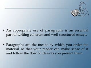 Developing essay's body paragraphs | PPT