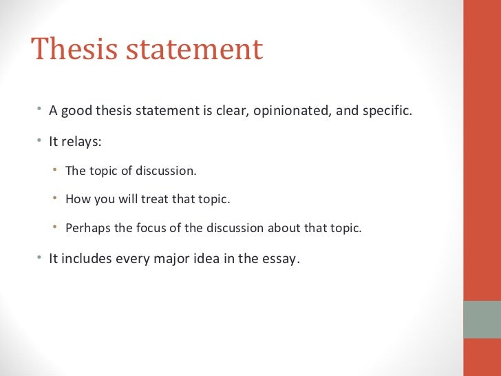 Example thesis statement discussion