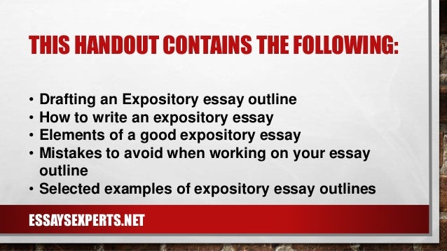 guidelines on how to write an expository essay