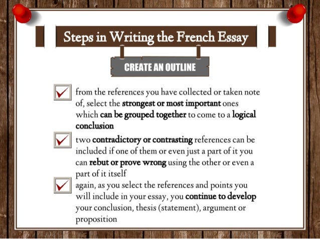 how to write an essay in french language
