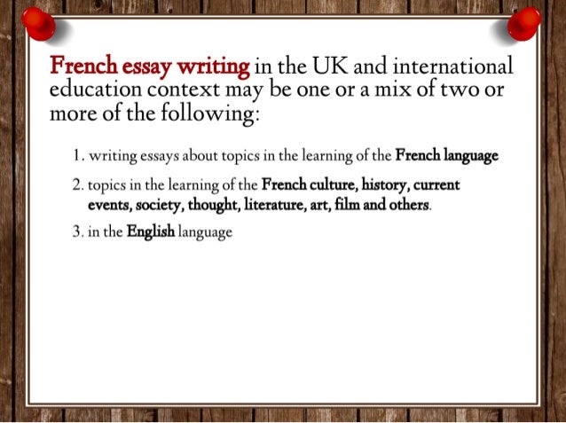 french essay writing tips