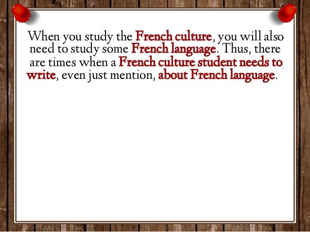 essay on french culture