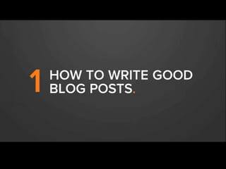 How to write good blog post
