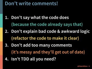 How to write good comments | PDF