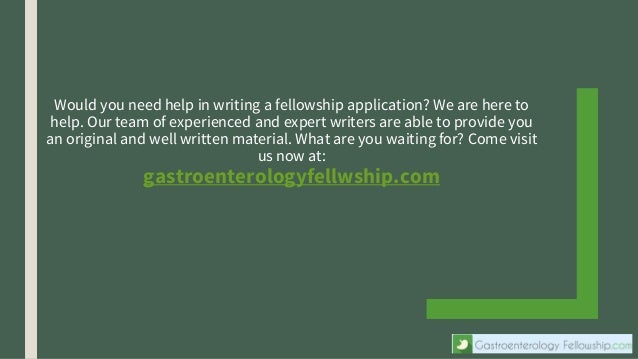 gastroenterology fellowship personal statement writing