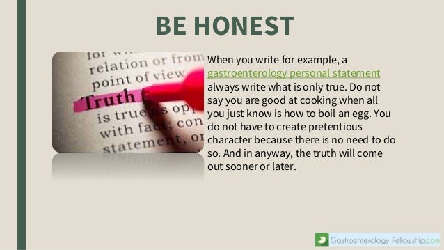 gastroenterology fellowship personal statement writing