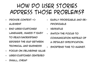 How to write good user stories | PDF