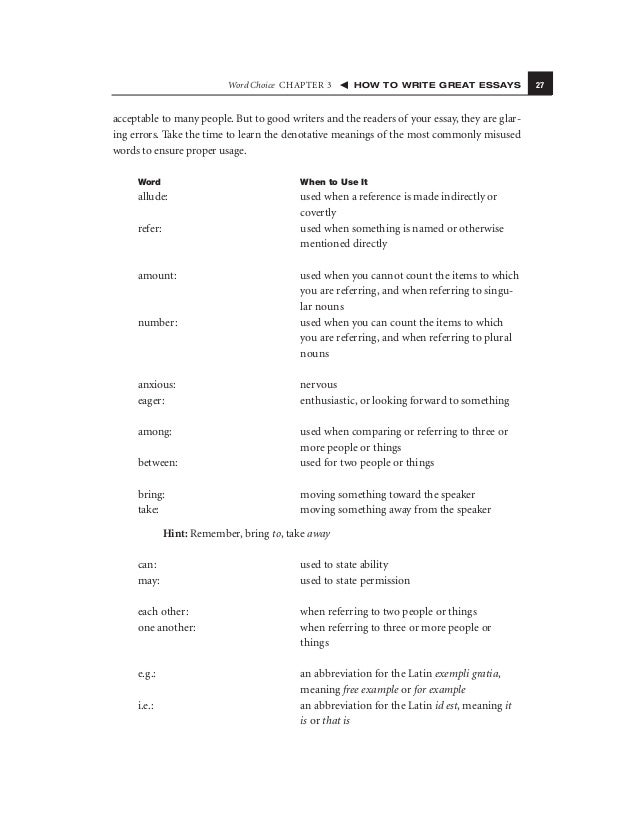 How to write great essays