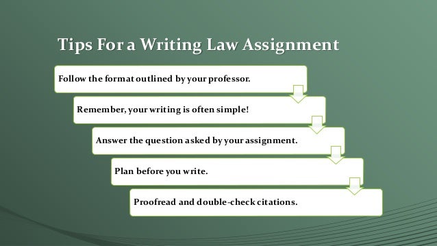 Law assignment tips