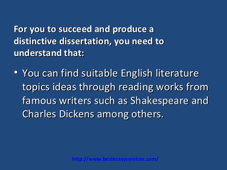 Dissertation questions english literature