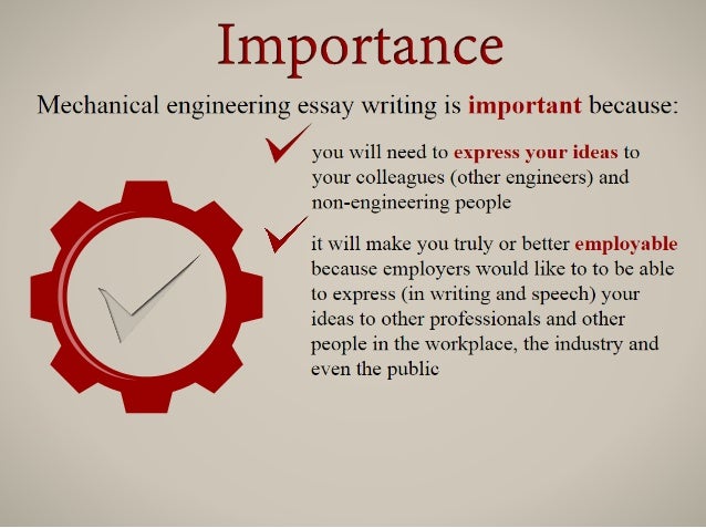 an essay about mechanical engineering