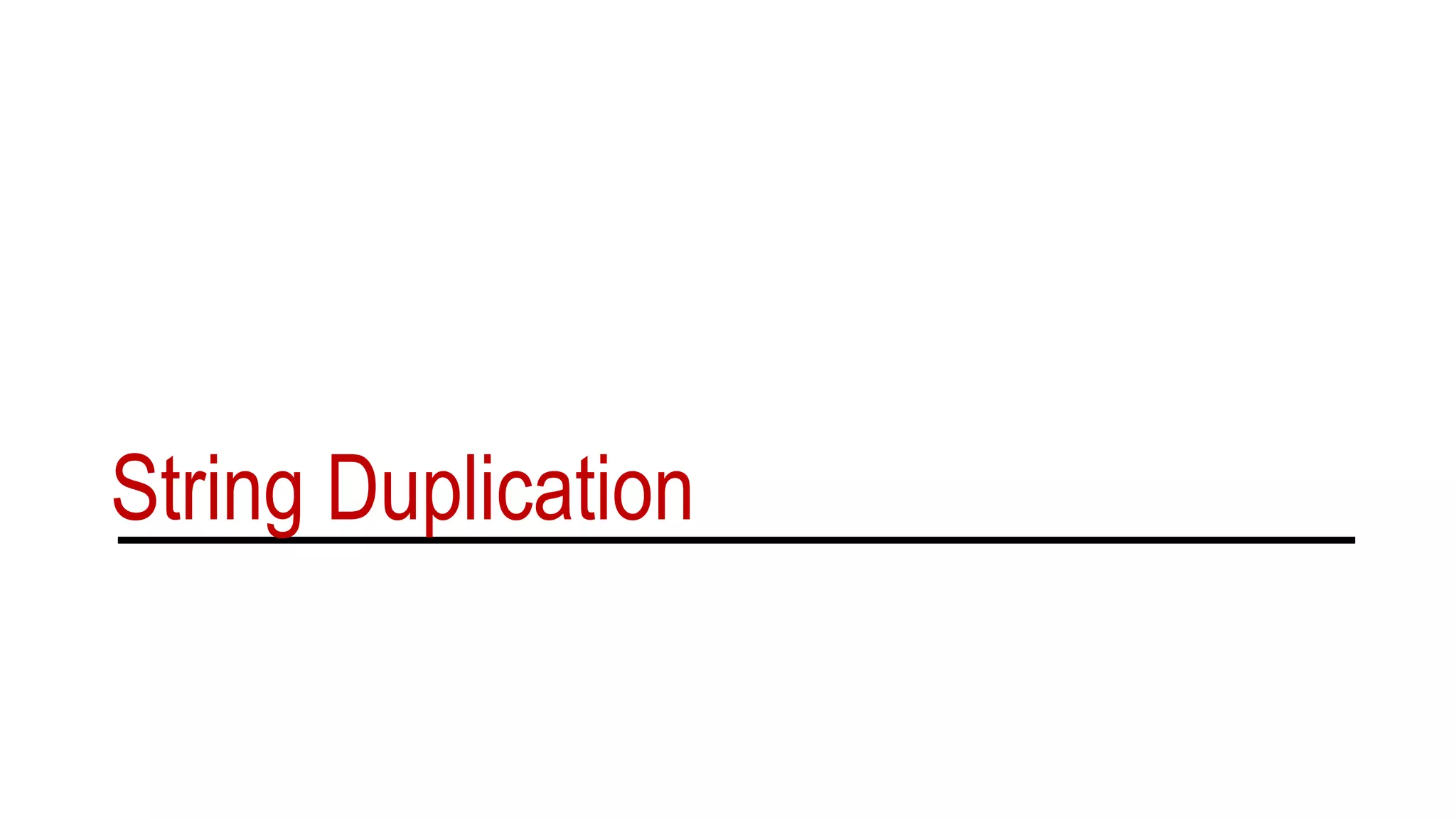 String Duplication
 