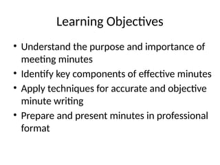 Comprehensive Guide to Writing Effective Meeting Minutes for ...