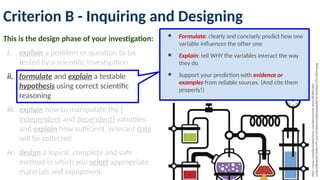 Comprehensive Guide to Writing MYP Science Lab Reports with Criterion B ...