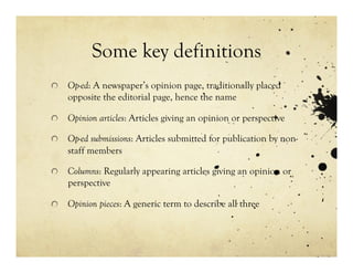 Op Eds Introduction How to Write Compelling Op-Eds, by David Climenhaga | PDF