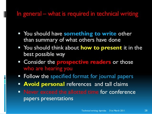 how to write technical papers how to write papers a note on technical writing how to write technical papers how to write papers a note on technical writing