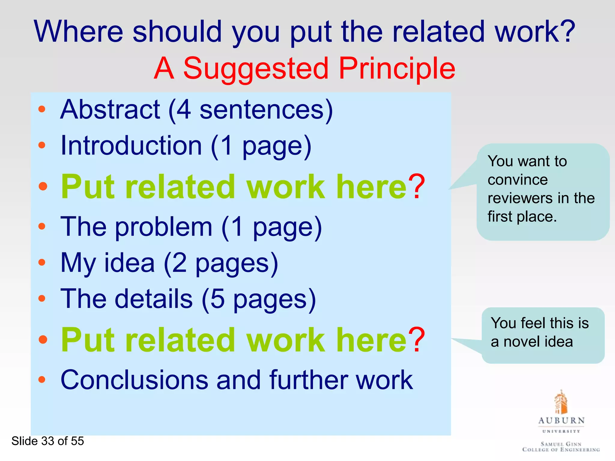 Related work first!Related WorkIs your idea novel?What are your contribution?Your readerYour ideaEnergy efficient prefetching was explored by Papathanasiou and Scott [20]. Their techniques relied on changing prefetching and caching strategies within the Linux kernel. PB-LRU is another energy efficient cache management strategy [32]. This strategy focused on providing more opportunities for underlying disk power strategies to save energy. Flash drives have also been proposed for use as buffers for disk systems [4]. 