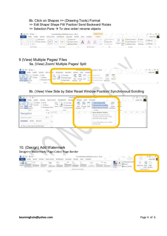 How To - Writing Report With MS Word
