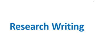 31
Research Writing
 