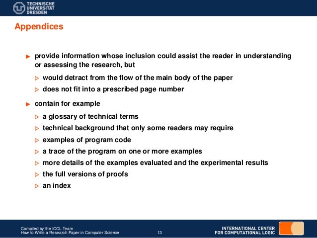 Write research paper computer science
