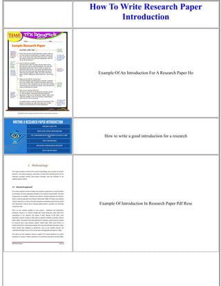 How To Write Research Paper Introduction | PDF | Science