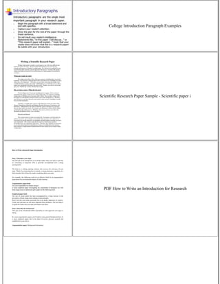 How To Write Research Paper Introduction | PDF | Science