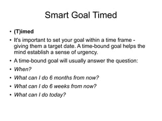 Time Frame Goal Example How To Write SMART Goals | ODP